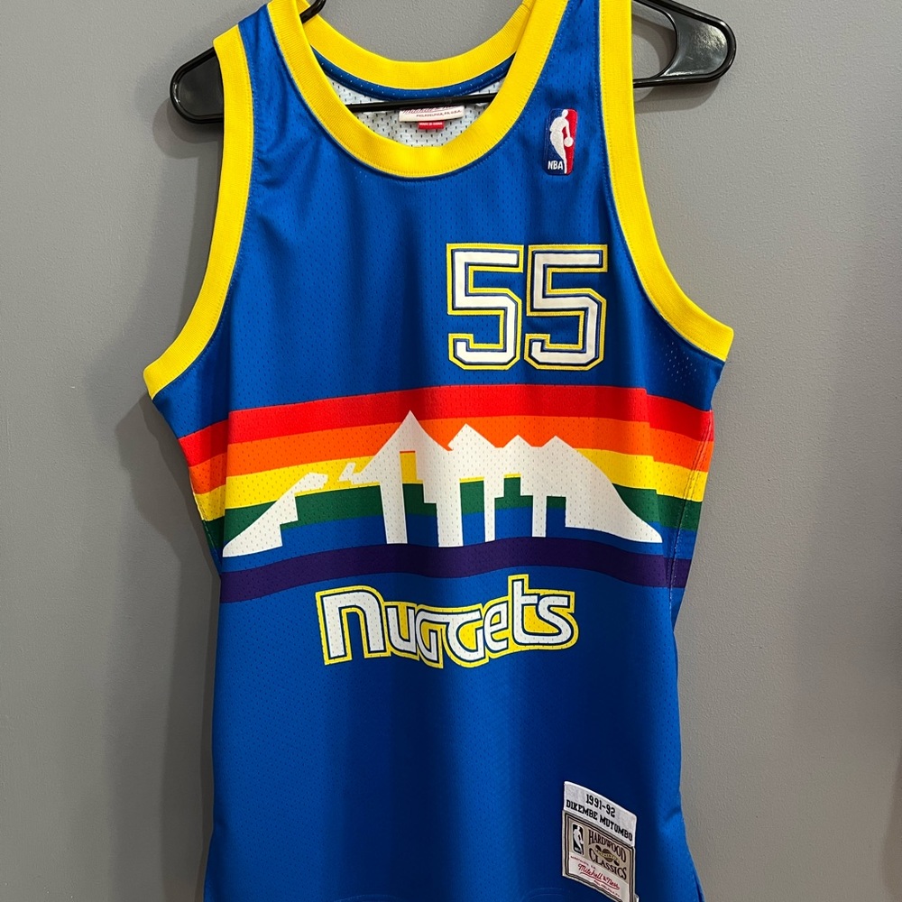 Mitchell and Ness authentic Denver Nuggets Dikembe Mutumbo Jersey Size Medium